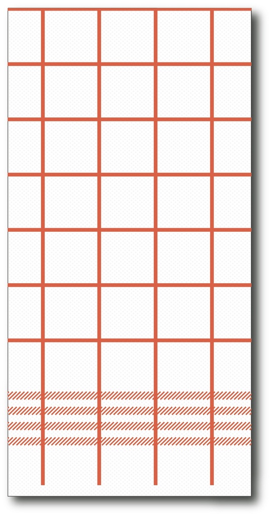 Point 2 Point Servetten, Handdoekrood, 40X40Cm, 1/8, 30St, 100% Recycle