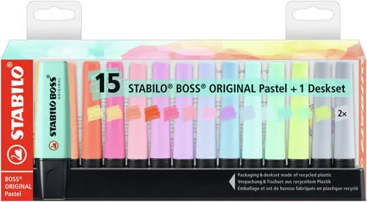 stabilo deskset 15stuks (pastel)