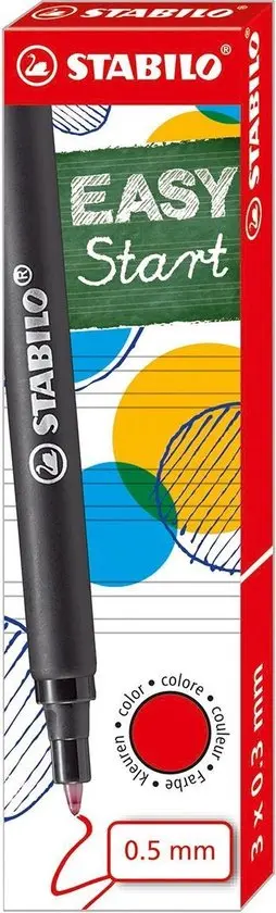 Rollerpenvulling stabilo easy 0.5mm (rood)