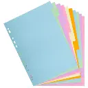 Tabbladen Gerecycleerd Karton 170G - 10 Tabs - A4 - Geassorteerde Kleuren