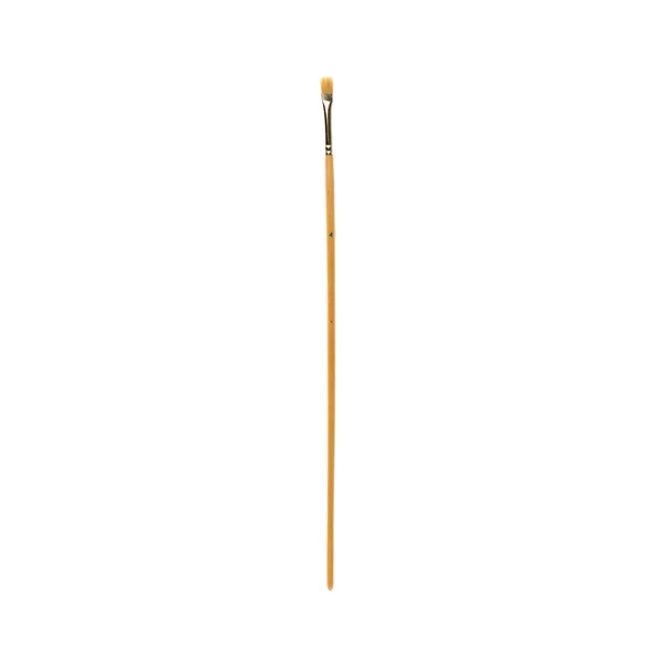 Plat penseel met lange steel nr 4