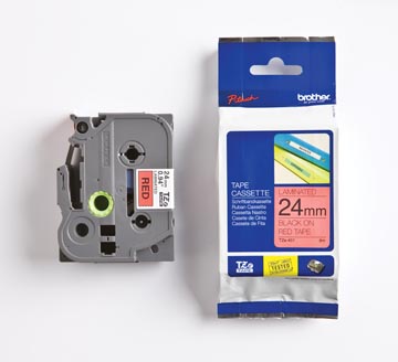 Brother Label Tape P- Touch Tz (24Mm, Zwart/Rood)