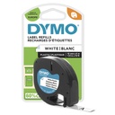Dymo Letratag Tape 12 Mm, Plastic Wit