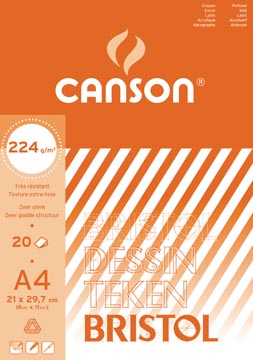 Tekenblok Bristol (224Gr, A4)