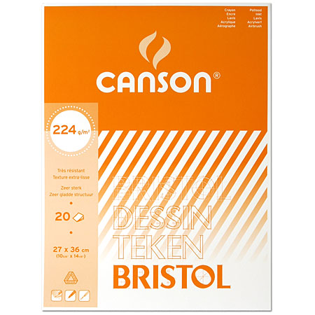 Tekenblok Bristol 200Gr (224Gr, 27X36Cm)
