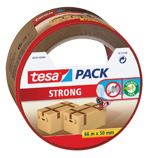 Verpakkingstape Tesapack Strong 66Mx50Mm Bruin 