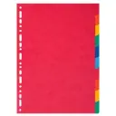 Tabbladen In Glanskarton 225G - 10 Tabs - A4 - Geassorteerd