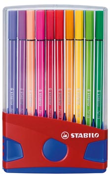 Doos 20 Stiften Stabilo-Pen 68 Color Parade