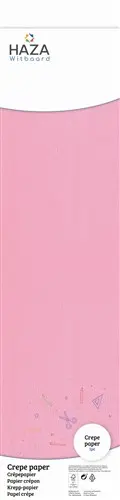 Crepe papier licht roze (FSC, 250x50cm) op rol  