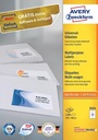 Zweckform Avery , 3424, 105X48Mm, Wit, 1200Stuks