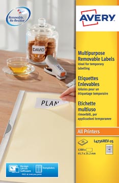 Zweck Stick&Lift Etiketten (45.7X21.2Mm)