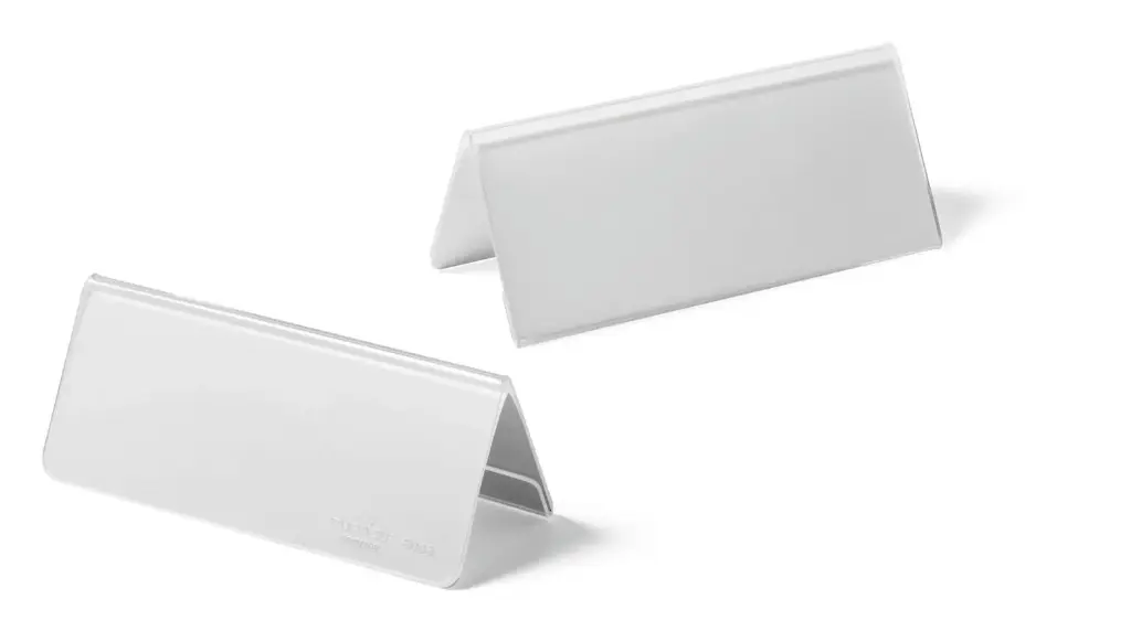 Durable, tafelnaambord 61/122x150mm, acryl, 10 stuks