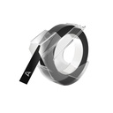 Reliëftape Dymo Embossing Plastic 9Mm Wit Op Zwart