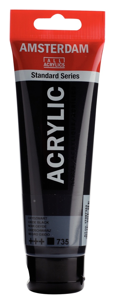 Standard Series acrylverf tube 120 ml Oxydzwart 735