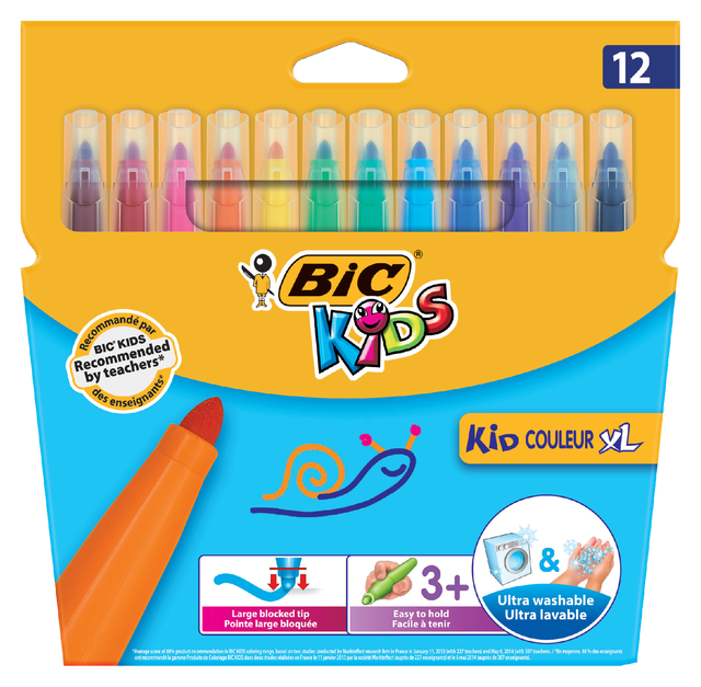 Kleurstiften Bickids Couleur  Xl - 12 St