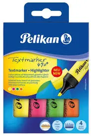 etui 4 kleuren pelikan textmarker