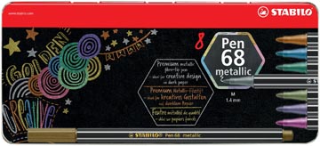 Etui 8 Metal Viltstift Stabilopoint