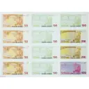 euro munt & briefjes 8 bladen in karton