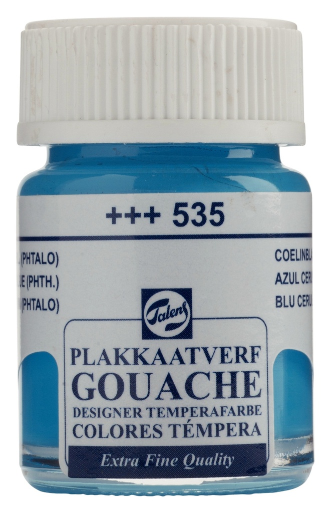 Talens Gouache Extra Fine Quality Fles 16 ml Ceruleumblauw (Phtalo) 535