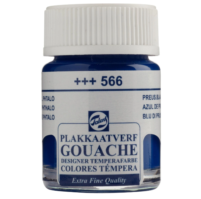 Talens Gouache Extra Fine Quality Fles 16 Ml Pruisischblauw (Phtalo) 566