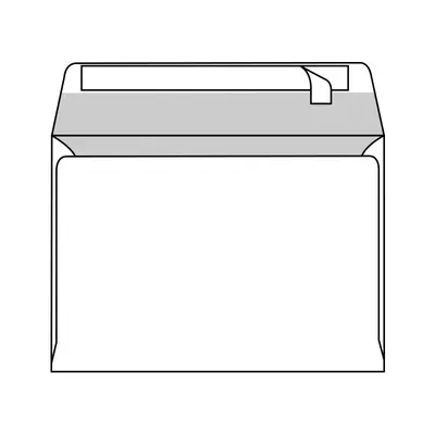Classic Enveloppen - Wit - 162X229Cm 50 Stuks - Strip - Zonder Venster - Rechte Klep 