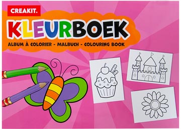 Kleurboek A4 Roze Kids