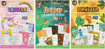 kleurboek a4 24 blad crea-kit groen dieren