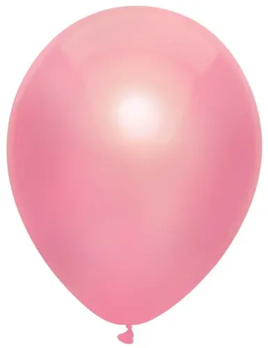 Ballon Metallic Roze (Ø30Cm, 10St)