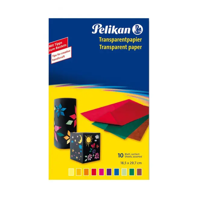10 vel transp papier ass 185x297mm pelikan