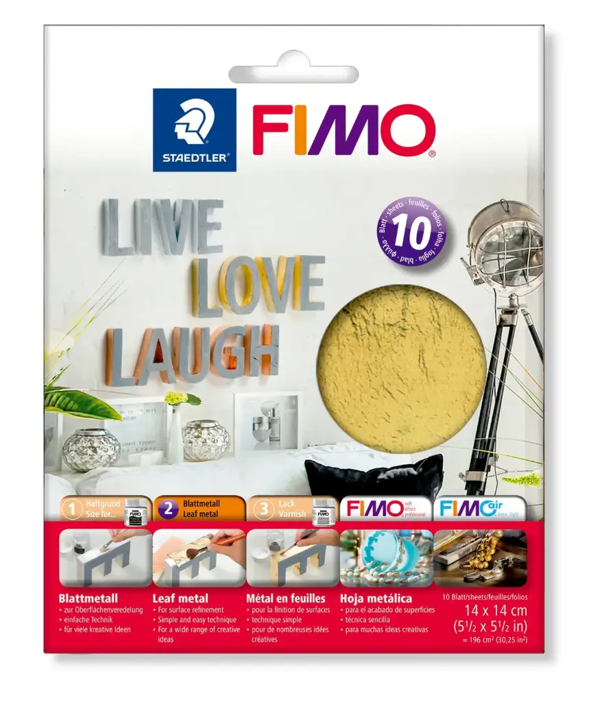 fimo bladmetaal goud
