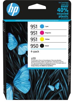 HP 950XL Black / 951 CMY Original Ink Cartridge 4-Pack