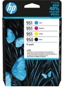 HP 950XL Black / 951 CMY Original Ink Cartridge 4-Pack