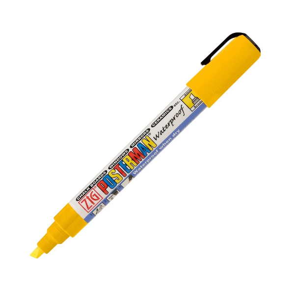 Posterman  Krijtstift (Fijn, Geel)