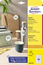 Avery Etiketten Rond 30Mm Wit Perm.