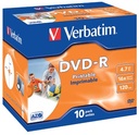 10X VERBATIM DVD-R 4.7GB 16X PRINTABLE
