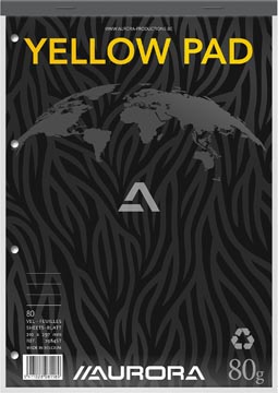 GELE NOTABLOK A4 KOPGENIET