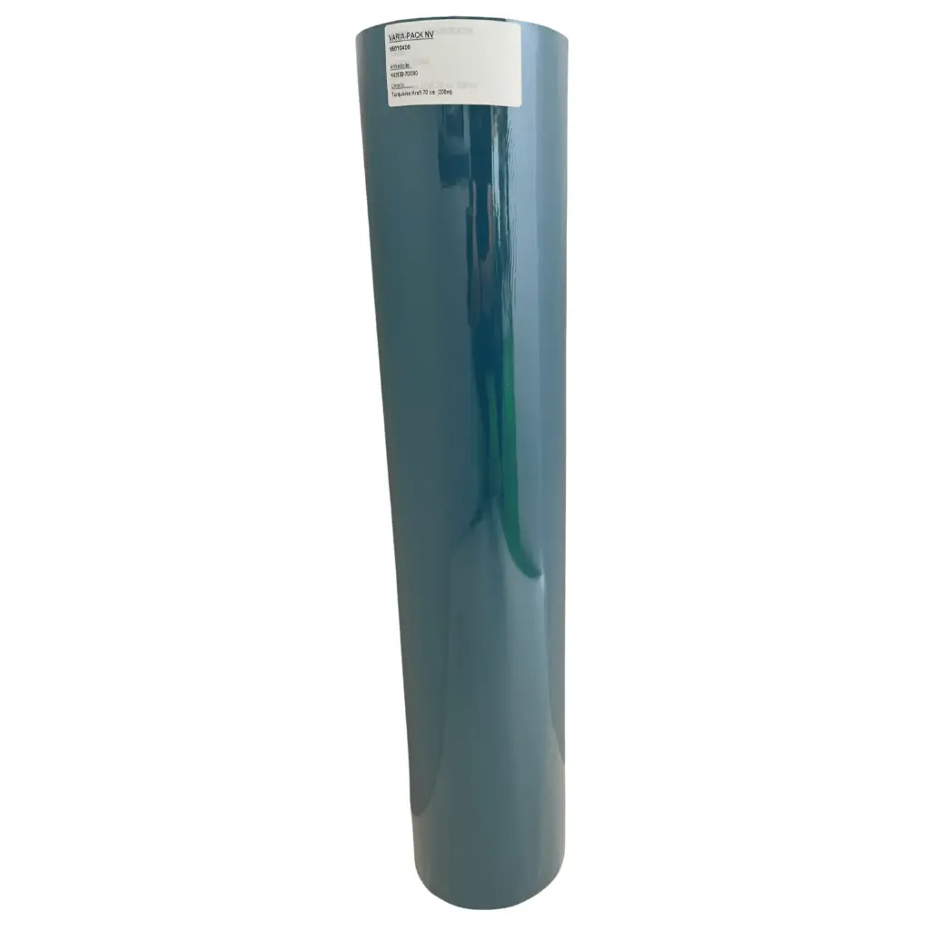 Geschenkpapier bruine effen kraft 60gr - turkoois - 70cm x 200m