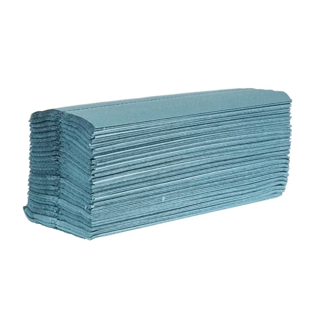Handdoekjes blauw 20x230 1lgs v-vouw