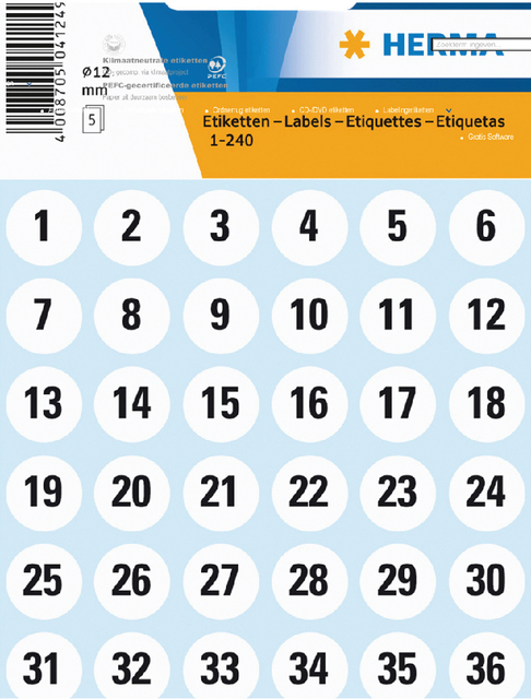 Etiket HERMA 4124 12mm - 240st