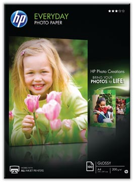 HP EVERYDAY FOTO PAPIER A4 GLOSSY 200GR 100VEL