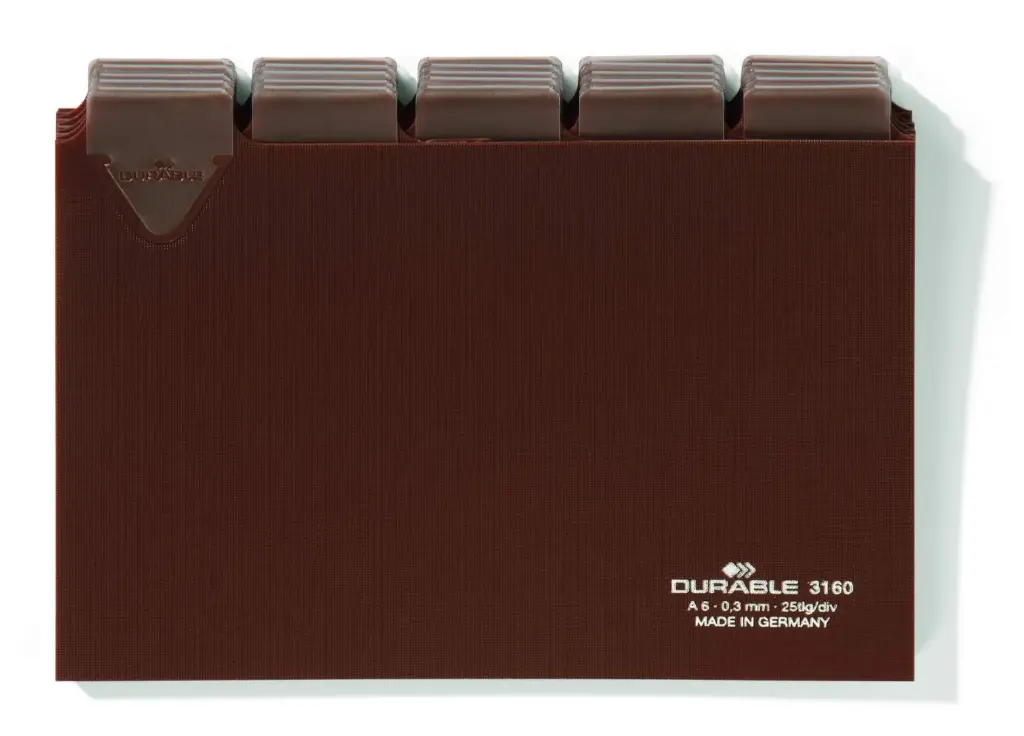 Durable, tabkaarten A6 indeling 5/5 scheurbestendig 