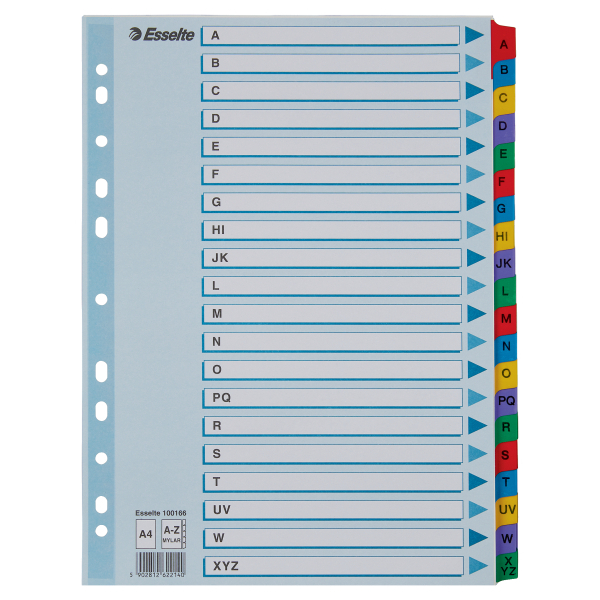 index luxe mylar plus a4 a-z