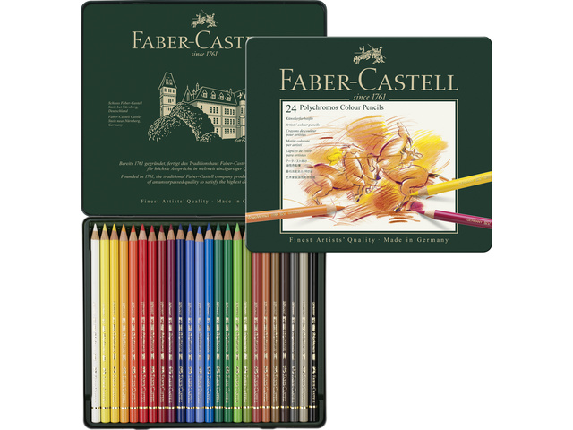 Faber Castell Polychromos Kleurpotloden Etui 24 Stuks
