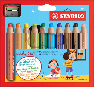 Kleurpotloden Woody 10 Stuks Karton Doos