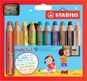Kleurpotloden Woody 10 Stuks Karton Doos