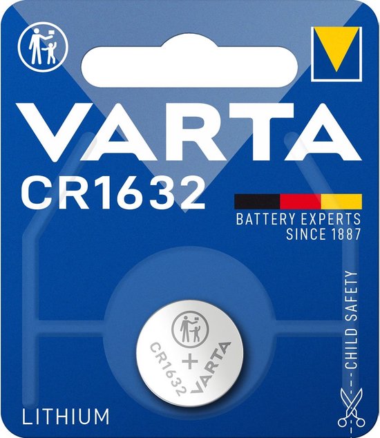 varta cr1632 - lithium knoopcel batterij - 1 stuk