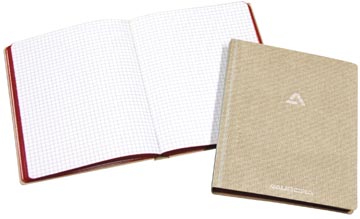 Schrift met grijs linnen omslag geruit 5mm zonder marge	384blz 145x220mm