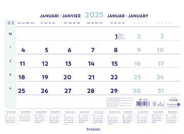 Brepols maandkalenders Wire-O 2027