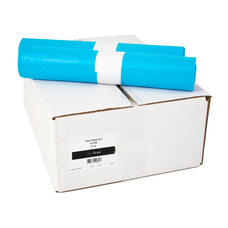 Afvalzak 70x110h 120 liter blauw 25 stuks