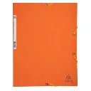 elastomap 3 kleppen in glanskarton met rugetiket, 400g/m2 - a4 - oranje